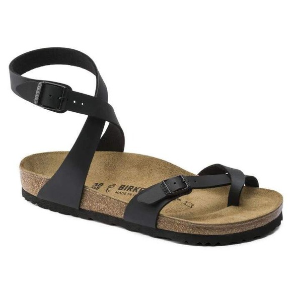 Birkenstock Shoes Birkenstock Yara Black Leather Comfort Sandals birkenstock-shoes-birkenstock-yara-black-leather-comfort-sandals